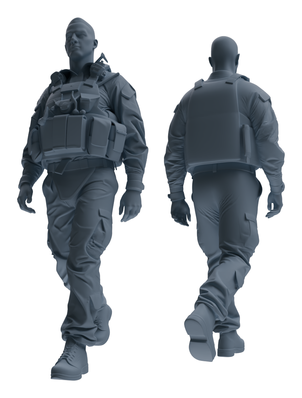 Detail view of MRY-SFW LYGR623 Modern U.S. Army Six-Person Daily Model