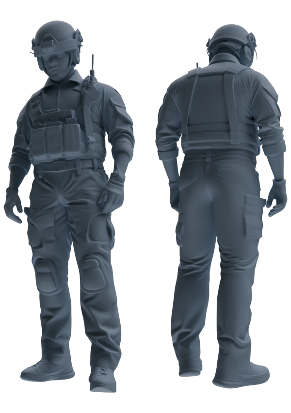 MRY-SFW SSTR032 Miniatures Soldier Model Kit 1993 Mogadishu Black Hawk Helicopter Soldier Praying Six-Person Group