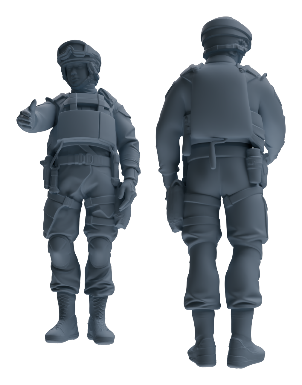 Detail view of MRY-SFW LYGR630 Modern Airborne Division Six-Person Daily 2 Model