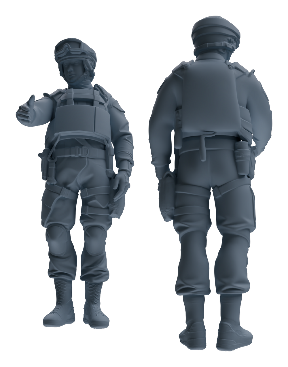 Detail view of MRY-SFW LYGR630 Modern Airborne Division Six-Person Daily 2 Model