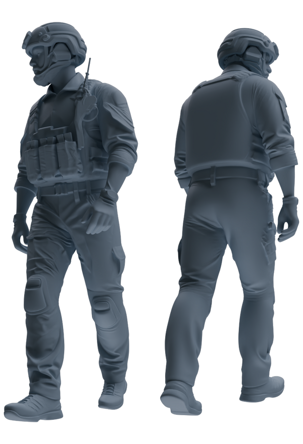 MRY-SFW SSTR036 Miniatures Soldier Model Kit 1993 Mogadishu Black Hawk Helicopter Soldier Patrol Six-Person Group