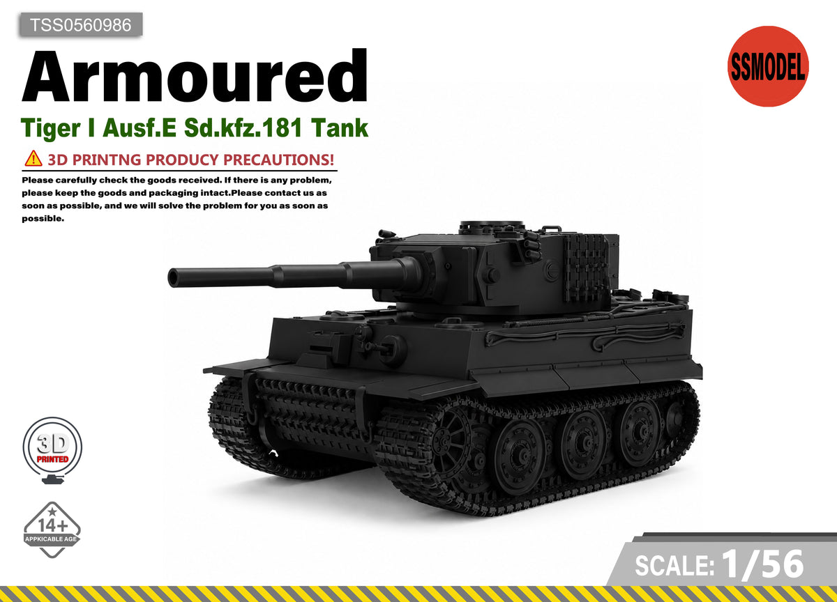 SSMODEL 1/56 Tiger I Ausf.E Sd.kfz.181 Tank Resin MODEL KIT TSS0560986 Main image