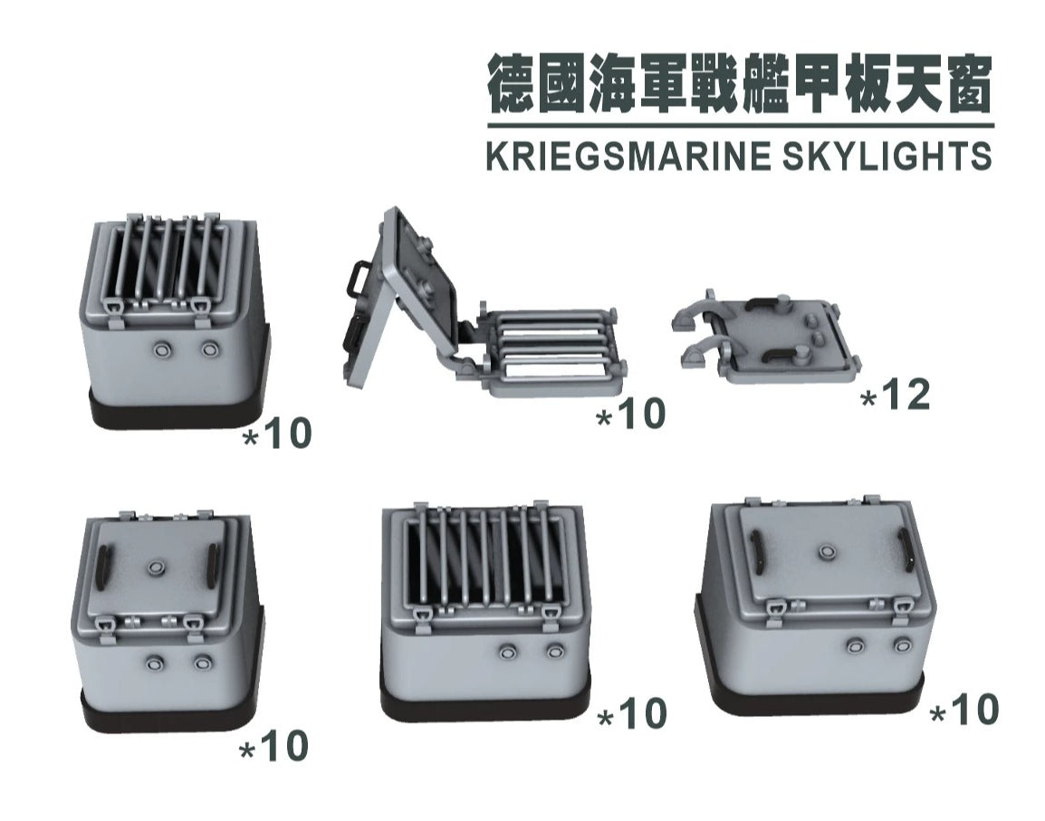 SSMODEL G700019 700 scale German Navy battleship deck skylight