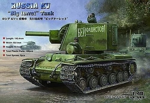 HobbyBoss 84815 KV Russian Big Turret Tank - Plastic Model Military V ...