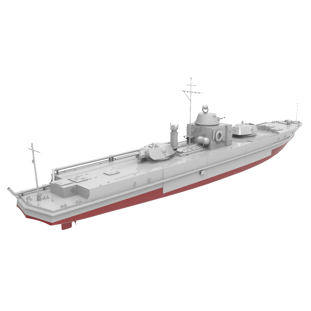 RHWS019S  Military Model Kit Full Hull Project 1124 Early Variant — detail view 2
