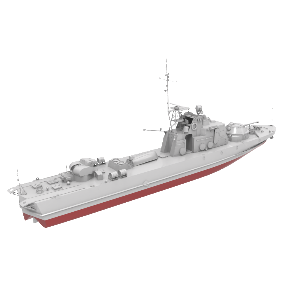 RHWS022S Military Model Kit Full Hull Project 1204 Shmel — scale model kit