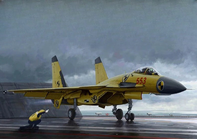 Trumpeter 01670 1/72 Chinese J-15 with flight deck Model Kit — scale model kit