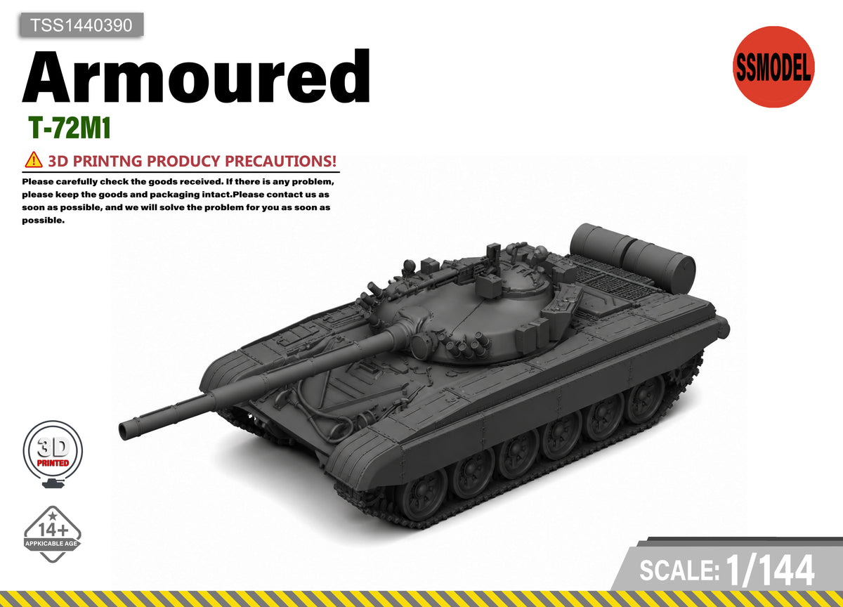 SSMODEL 1/144 T-72M1 Tank Resin Model Kit TSS1440390 — scale model kit