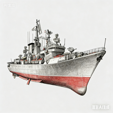 RHWS057-A USSR Soviet Union Kara Class Cruiser Water Line