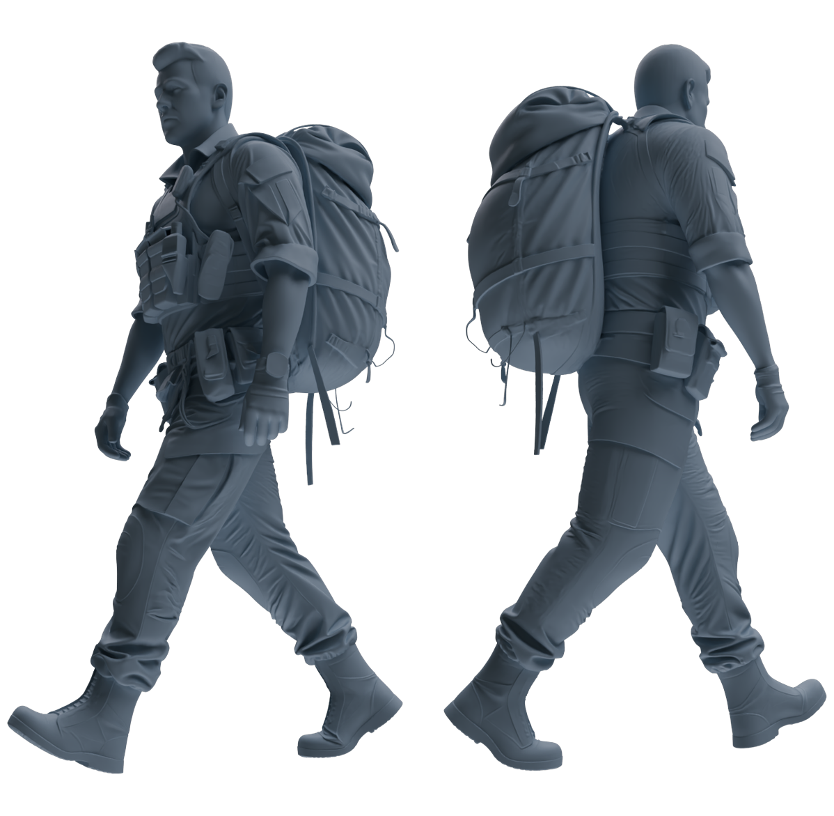 MRY-SFW SSTR020 Miniatures Soldier Model Kit Modern Navy SEAL Six-Person Foot March Group