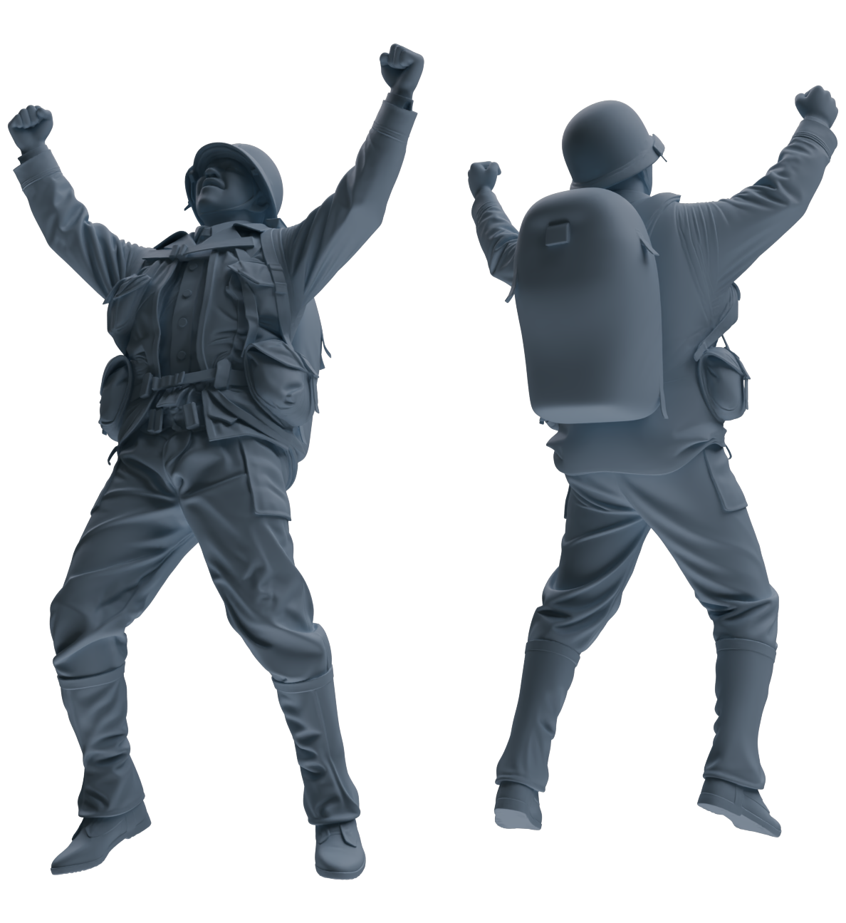 MRY-SFW SSTR073 Miniatures Soldier Model Kit Saving Ryan in Normandy WWII U.S. Army Four-Person Celebrating Group