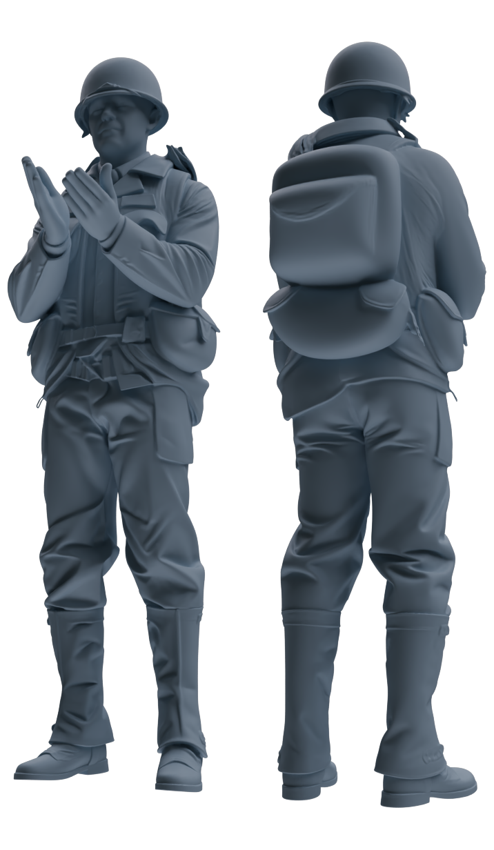 MRY-SFW SSTR065 Miniatures Soldier Model Kit Saving Ryan in Normandy WWII U.S. Army Six-Person Singing Group