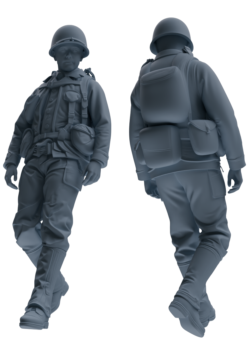 MRY-SFW SSTR071 Miniatures Soldier Model Kit Saving Ryan in Normandy WWII U.S. Army Six-Person Praying Group