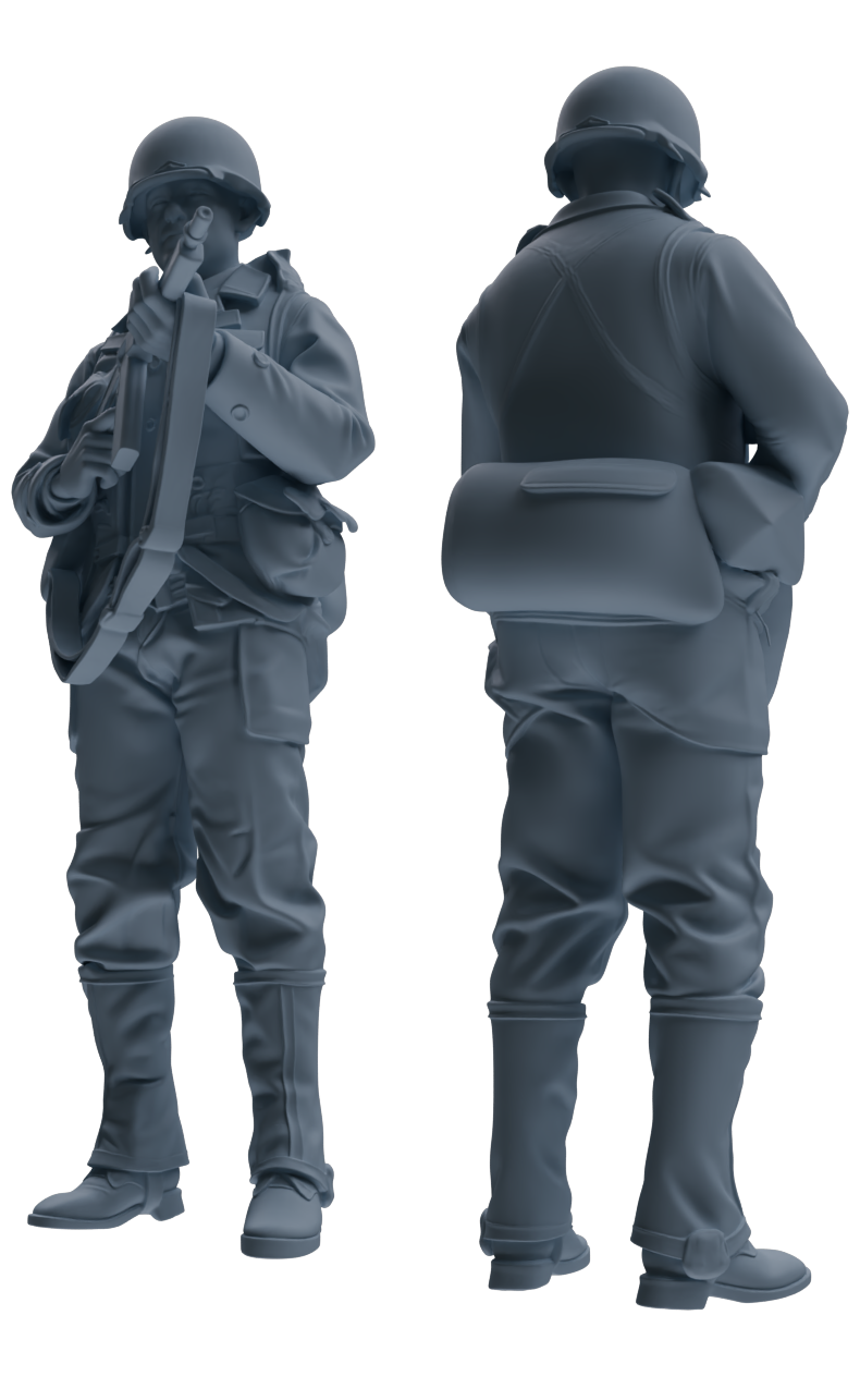 MRY-SFW SSTR072 Miniatures Soldier Model Kit Saving Ryan in Normandy WWII U.S. Army Six-Person Frontline Group