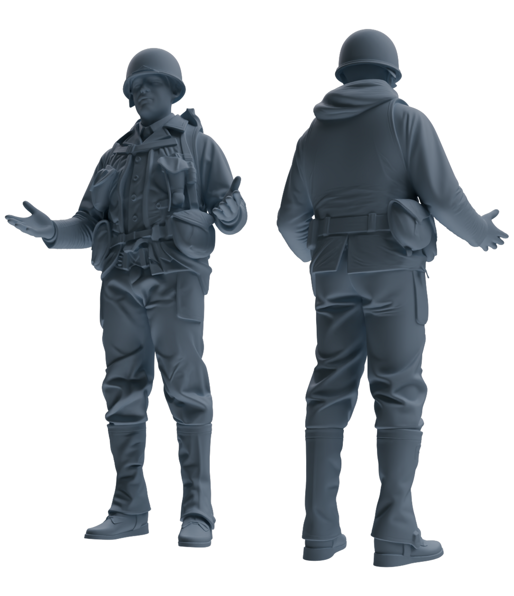 MRY-SFW SSTR067 Miniatures Soldier Model Kit Saving Ryan in Normandy WWII U.S. Army Six-Person Conversation Group