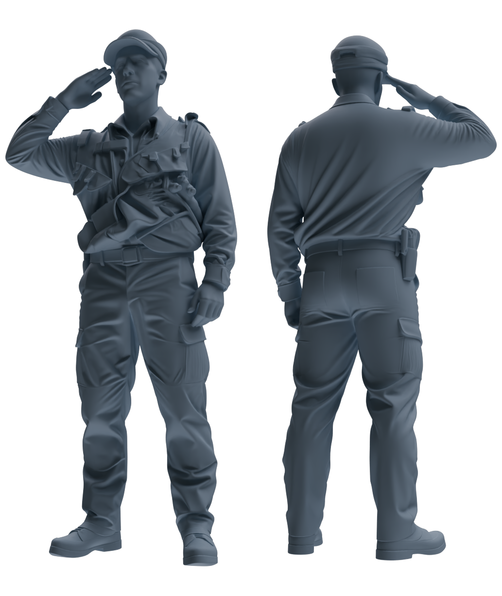 MRY-SFW SSTR054 Miniatures Soldier Model Kit Hacksaw Ridge Rescue Story WWII U.S. Army Six-Person Saluting Group