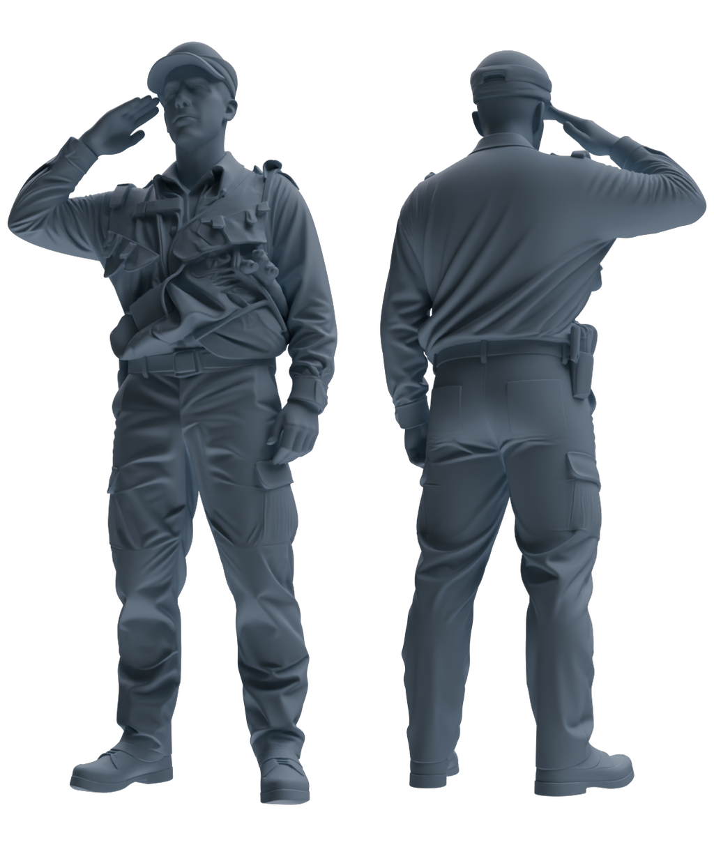 MRY-SFW SSTR054 Miniatures Soldier Model Kit Hacksaw Ridge Rescue Story WWII U.S. Army Six-Person Saluting Group