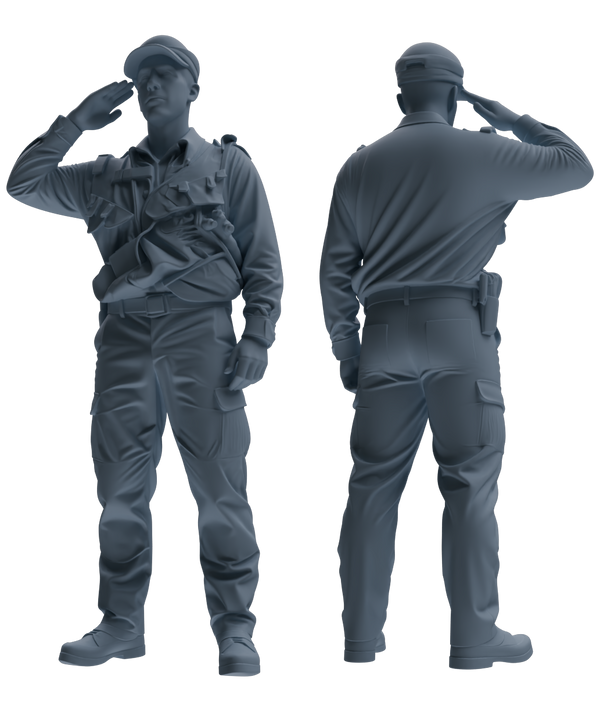 MRY-SFW SSTR054 Miniatures Soldier Model Kit Hacksaw Ridge Rescue Story WWII U.S. Army Six-Person Saluting Group