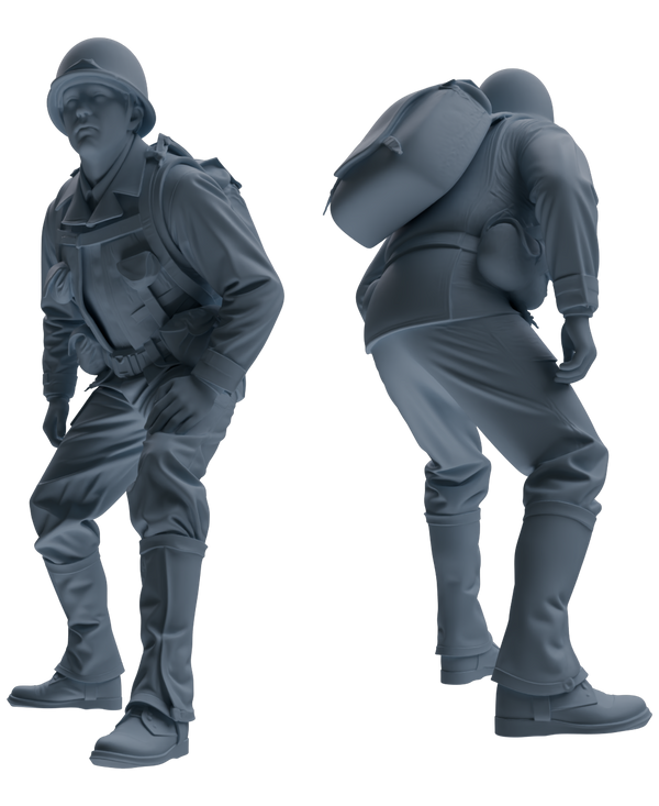 MRY-SFW SSTR076 Miniatures Soldier Model Kit Saving Ryan in Normandy WWII U.S. Army Six-Person Patrol Group