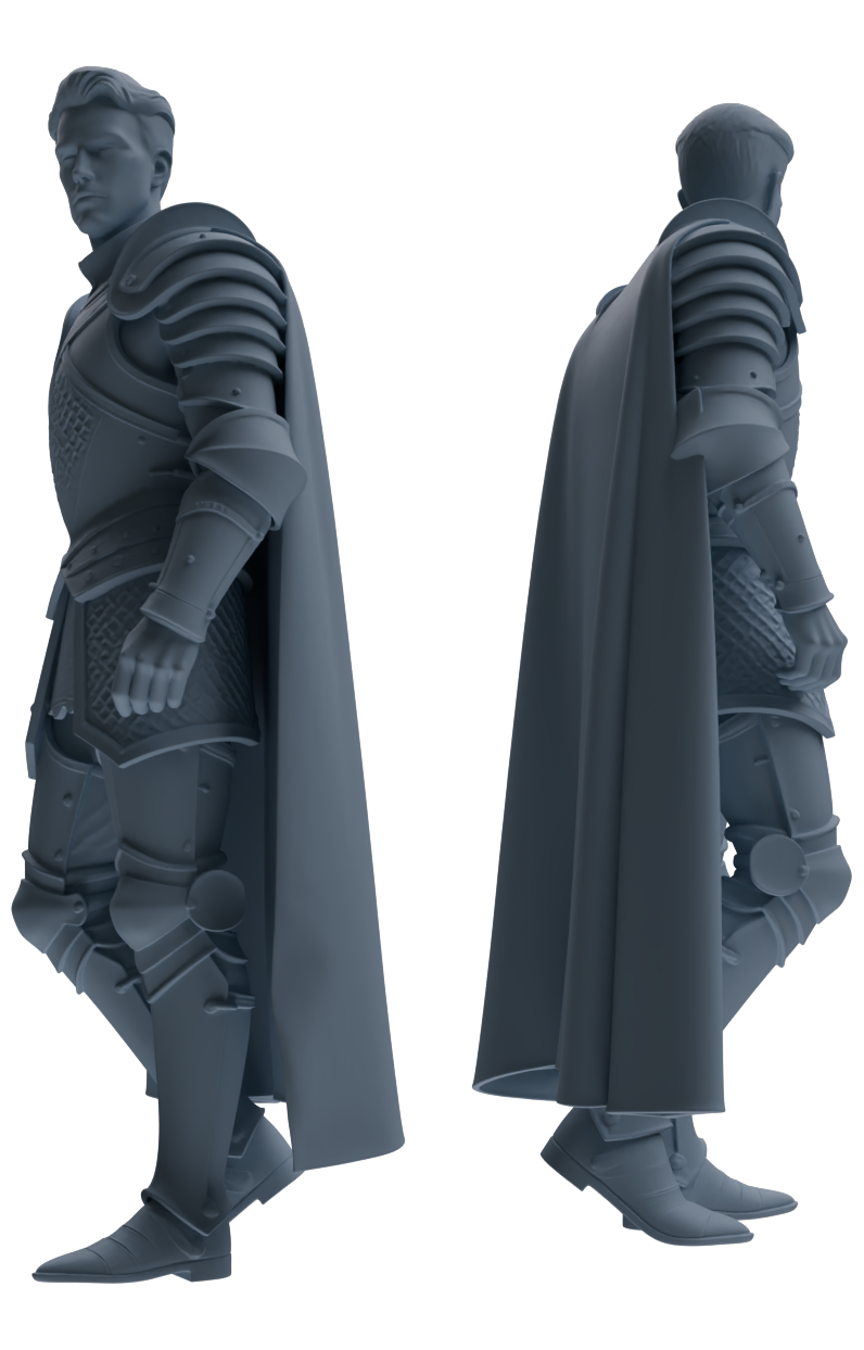 MRY-SFW SSTR080 Miniatures Soldier Model Kit Medieval Knight Without Helmet Six-Person Daily Routine 3