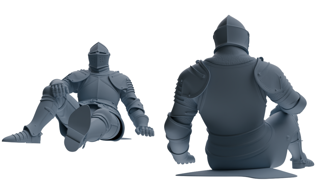 MRY-SFW SSTR095 Miniatures Soldier Model Kit Medieval Knight Six-Person Rest Group 2