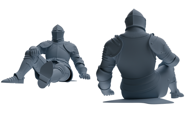 MRY-SFW SSTR095 Miniatures Soldier Model Kit Medieval Knight Six-Person Rest Group 2