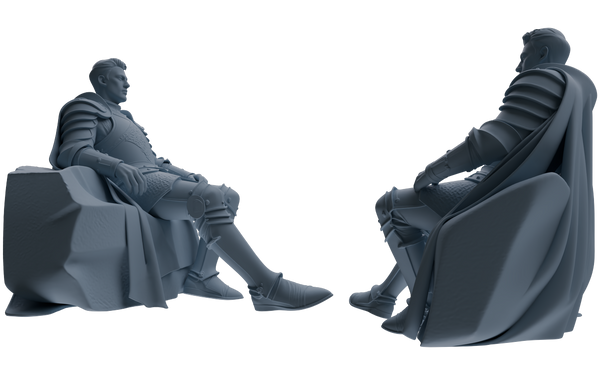 MRY-SFW SSTR078 Miniatures Soldier Model Kit Medieval Knight Without Helmet Five-Person Conversation Group