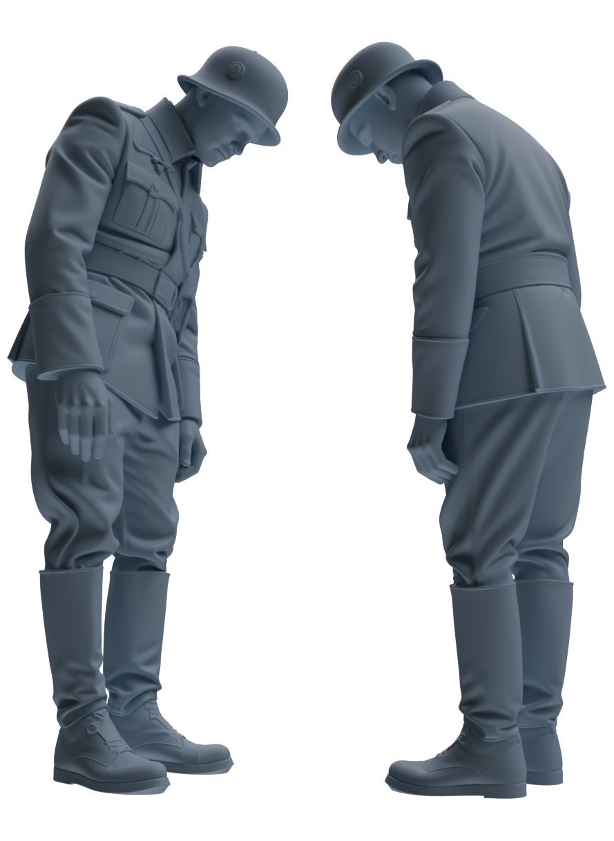 MRY-SFW SSTR001  Miniatures Soldier Model Kit WWII German Army Six-Person Officer Reprimand Group