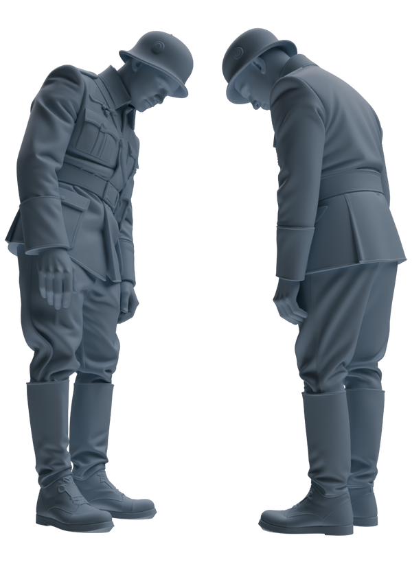 MRY-SFW SSTR001  Miniatures Soldier Model Kit WWII German Army Six-Person Officer Reprimand Group