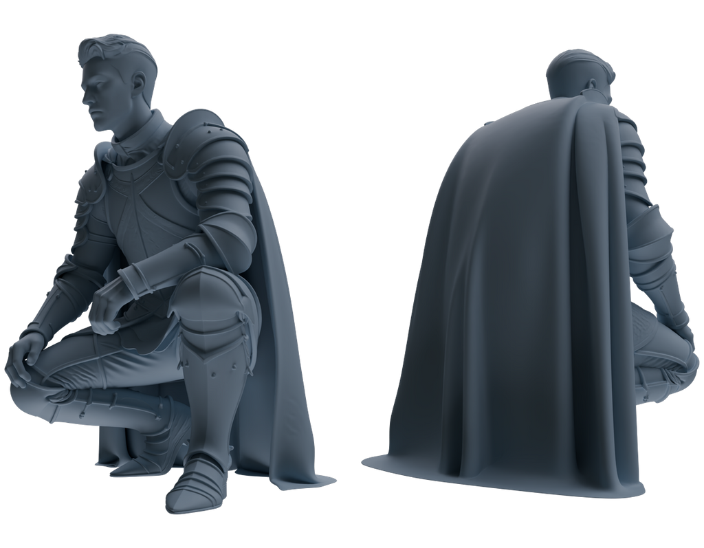 MRY-SFW SSTR079 Miniatures Soldier Model Kit Medieval Knight Without Helmet Six-Person Daily Routine 2