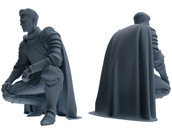 MRY-SFW SSTR079 Miniatures Soldier Model Kit Medieval Knight Without Helmet Six-Person Daily Routine 2