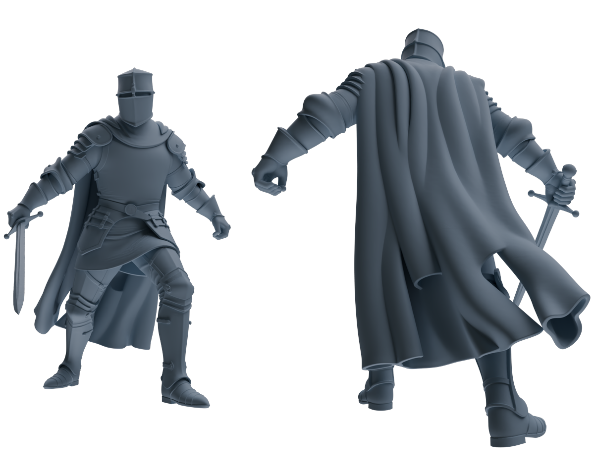 MRY-SFW SSTR092 Miniatures Soldier Model Kit Medieval Knight Six-Person Hunting Group