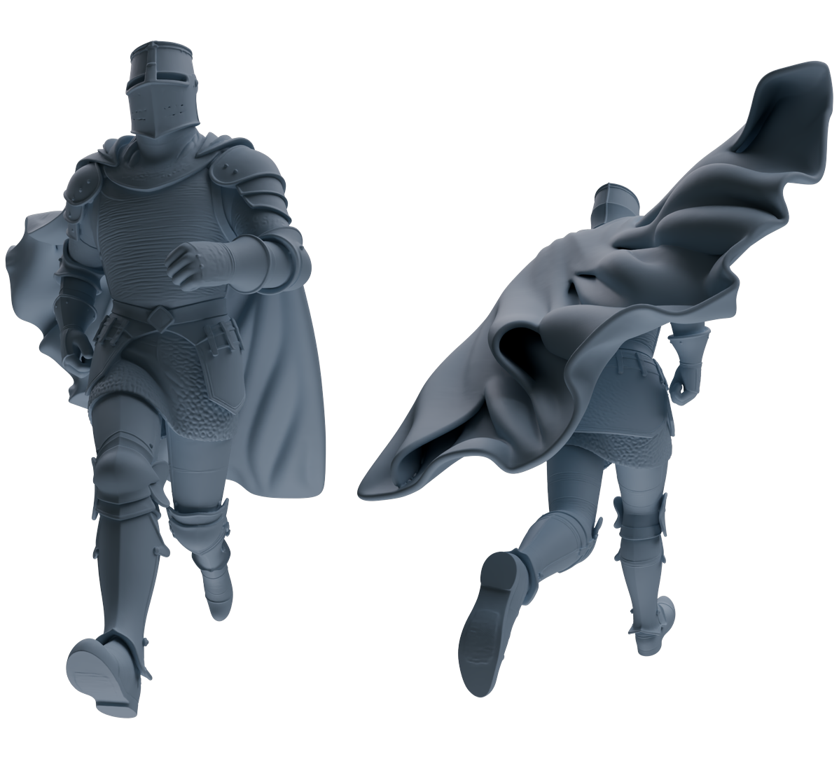 MRY-SFW SSTR094 Miniatures Soldier Model Kit Medieval Knight Six-Person Marching Group