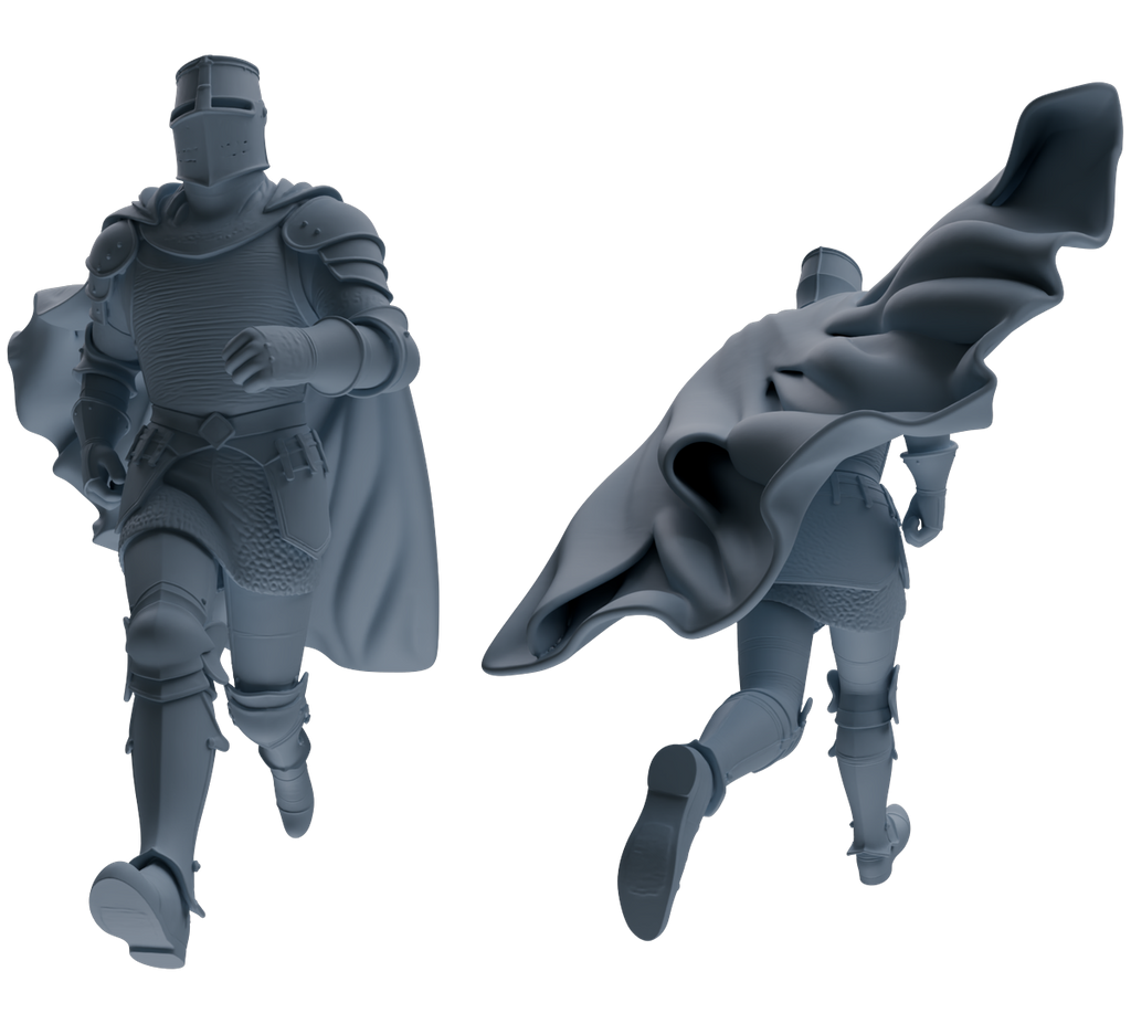 MRY-SFW SSTR094 Miniatures Soldier Model Kit Medieval Knight Six-Person Marching Group
