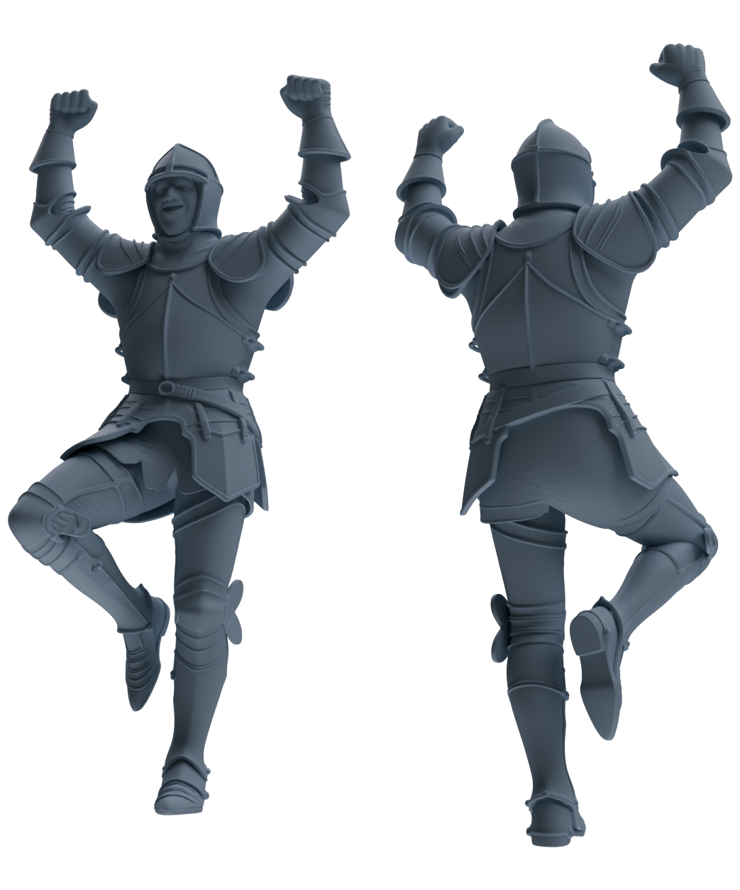 MRY-SFW SSTR090 Miniatures Soldier Model Kit Medieval Knight Six-Person Celebration Group