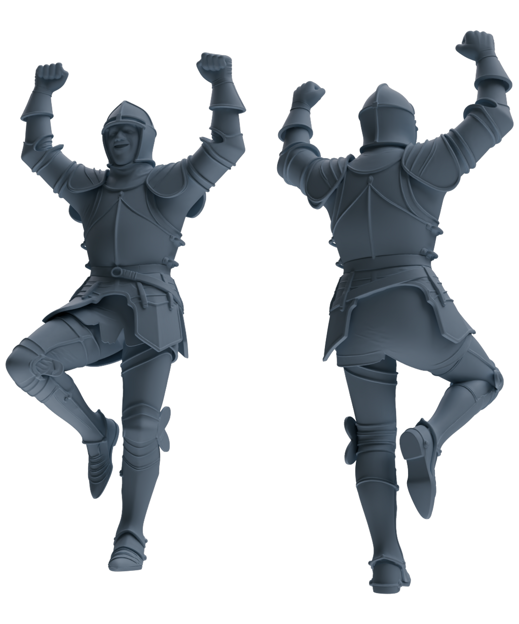 MRY-SFW SSTR090 Miniatures Soldier Model Kit Medieval Knight Six-Person Celebration Group