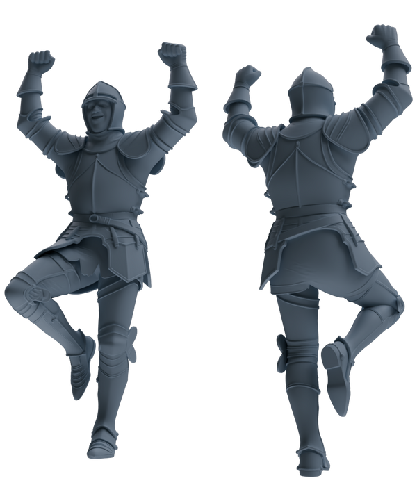 MRY-SFW SSTR090 Miniatures Soldier Model Kit Medieval Knight Six-Person Celebration Group