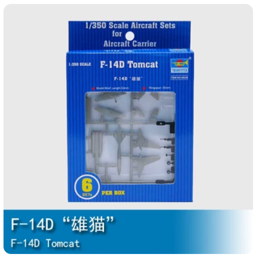 Trumpeter 06220 1/350 Scale F-14D Tomcat Assembly Aircraft Model Kits — scale model kit