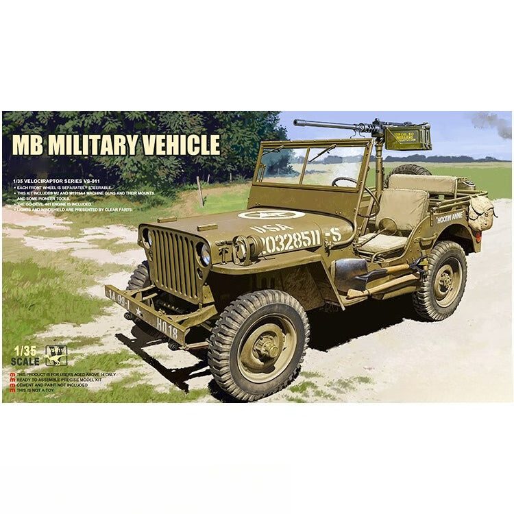 MENG VS-011 1/35 SCALE MB MILITARY VEHICLE VELOCIRAPTOR SERIAL BOY MODEL — scale model kit