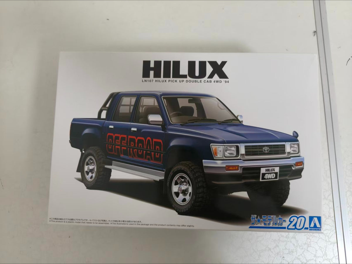 Aoshima AO-06217 1/24 Toyota LN107 HILUX Hatchback 4WD '94 Pickup Truck — detail view 4