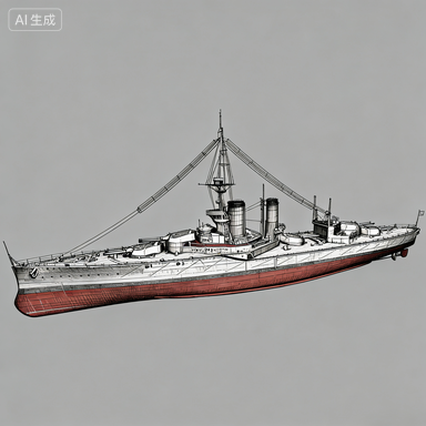 SSC129S Military Model HMS King George V Class Battleship 1913 Full Hull