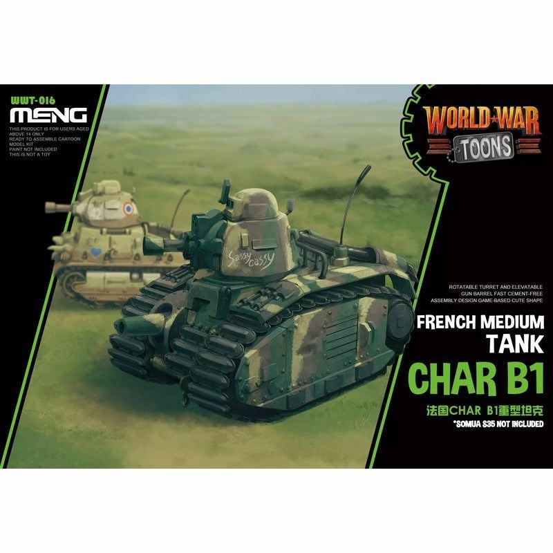 MENG WWT-016 French Medium Tank Char B1 [Q Edition] Main image