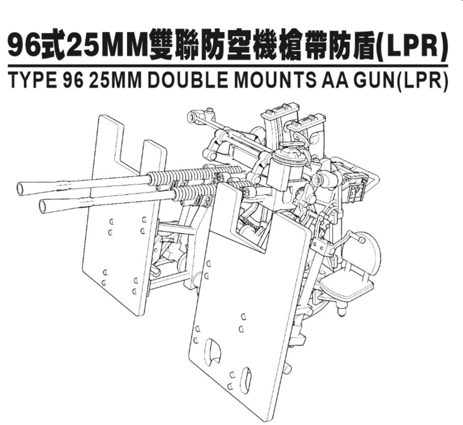 SSMODEL XZ350006  1/350Scale Jiujiu dual LPR sight with shield