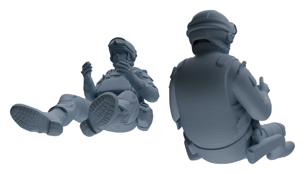 Detail view of MRY-SFW LYGR630 Modern Airborne Division Six-Person Daily 2 Model