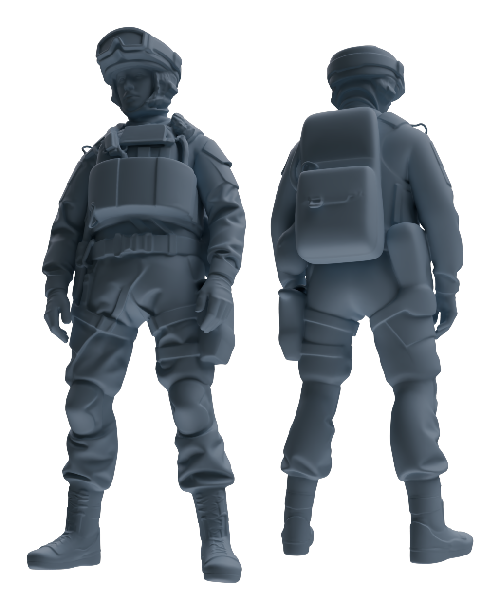 Detail view of MRY-SFW LYGR631 Modern Airborne Division Six-Person Daily Model