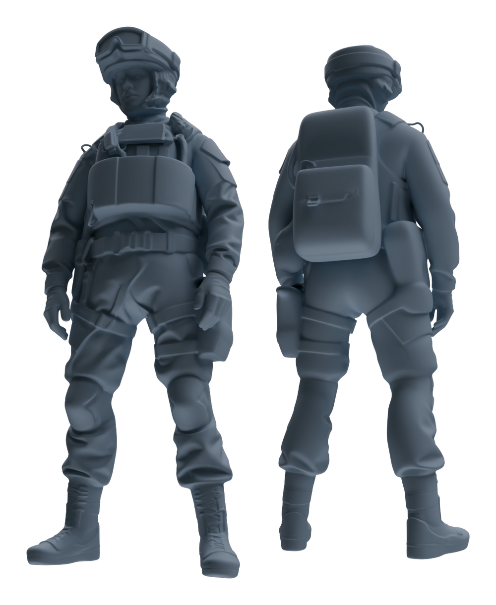 Detail view of MRY-SFW LYGR631 Modern Airborne Division Six-Person Daily Model