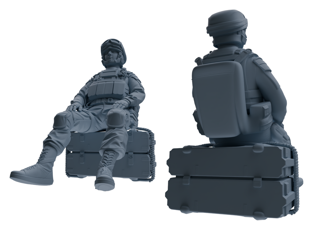 Detail view of MRY-SFW LYGR628 Modern Airborne Division Six-Person Rest Model