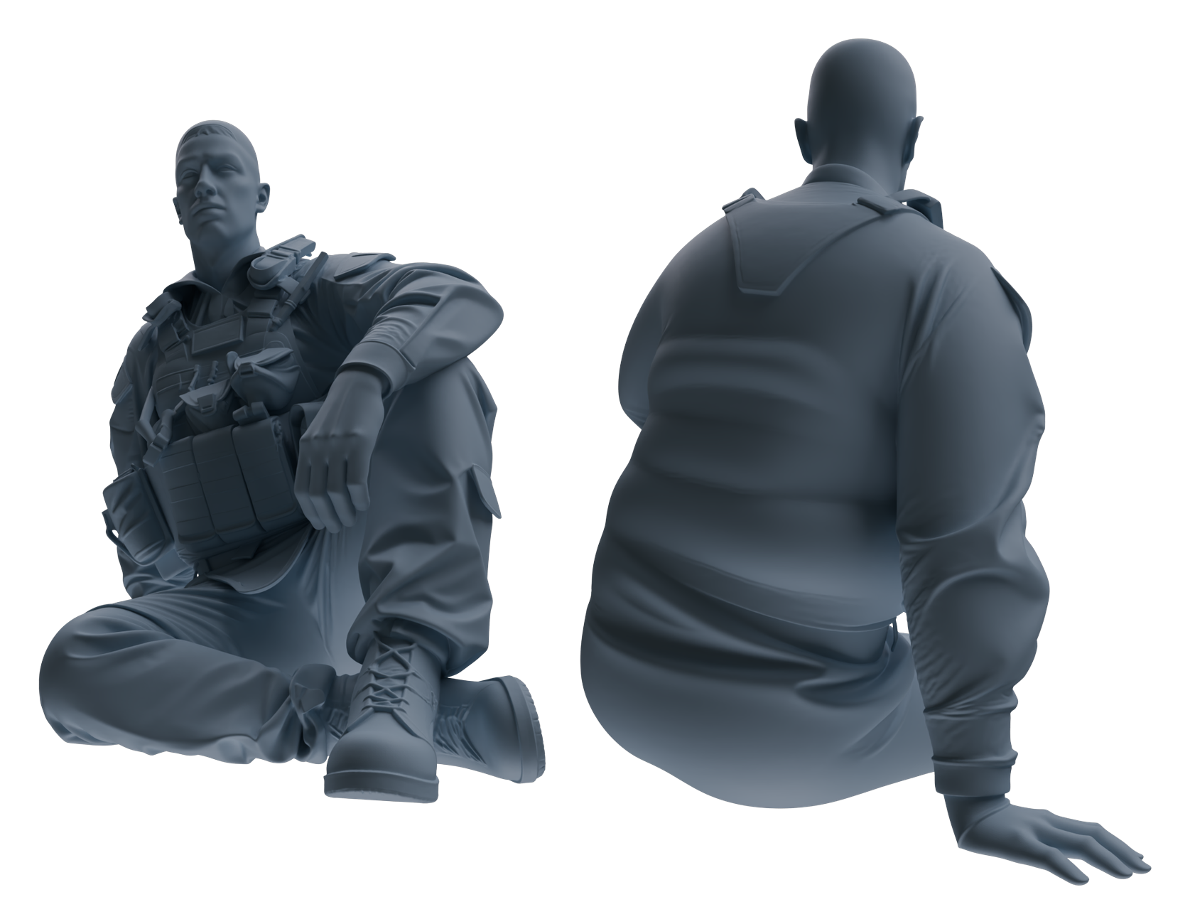 Detail view of MRY-SFW LYGR620 Modern U.S. Army Six-Person Rest Model