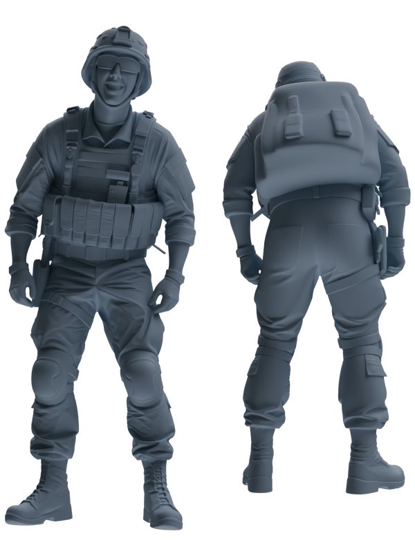 MRY-SFW SSTR026 Miniatures Soldier Model Kit 1993 Mogadishu Black Hawk Helicopter Soldier Singing Five-Person Group