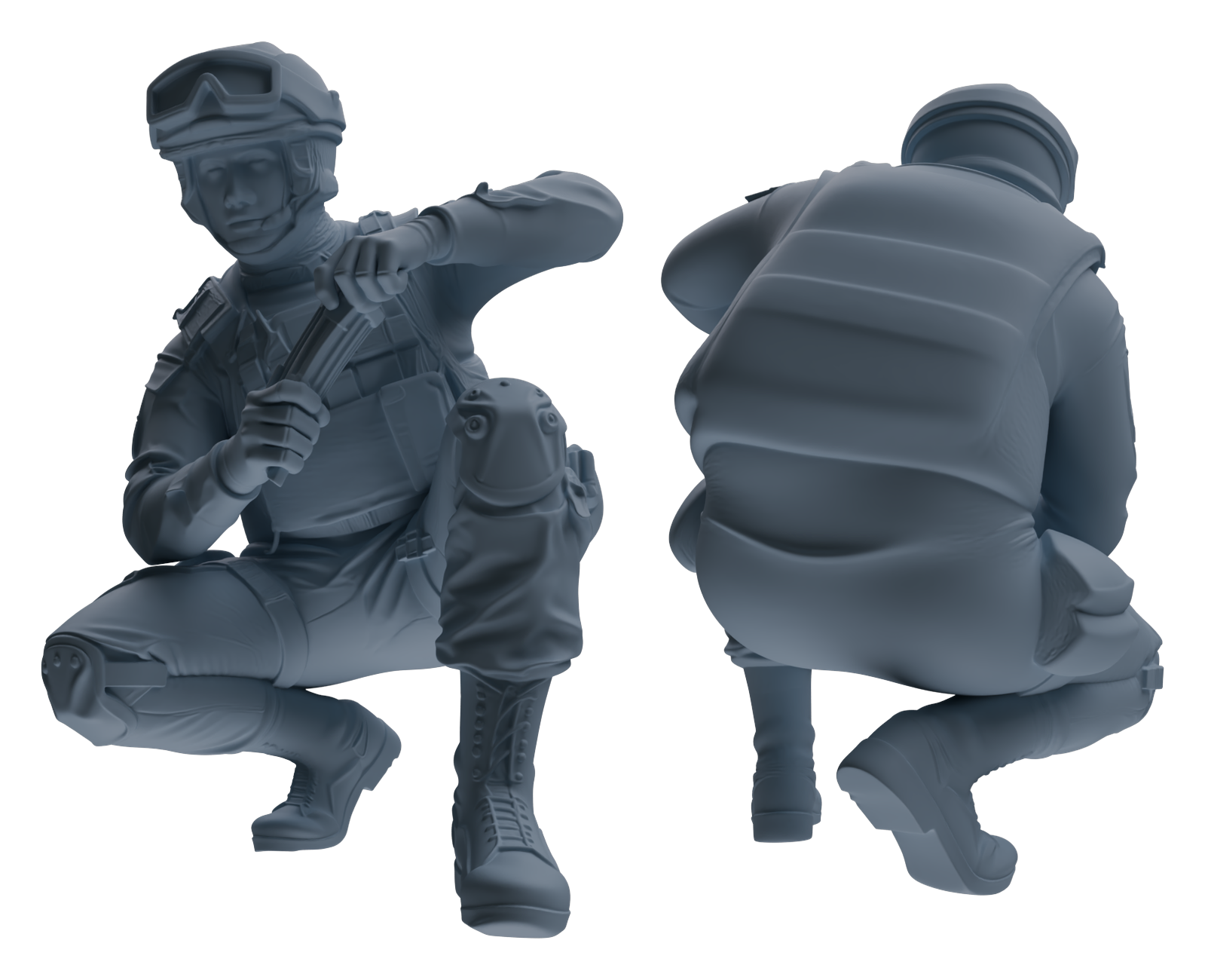 Detail view of MRY-SFW LYGR627 Modern Airborne Division Seven-Person Training Model